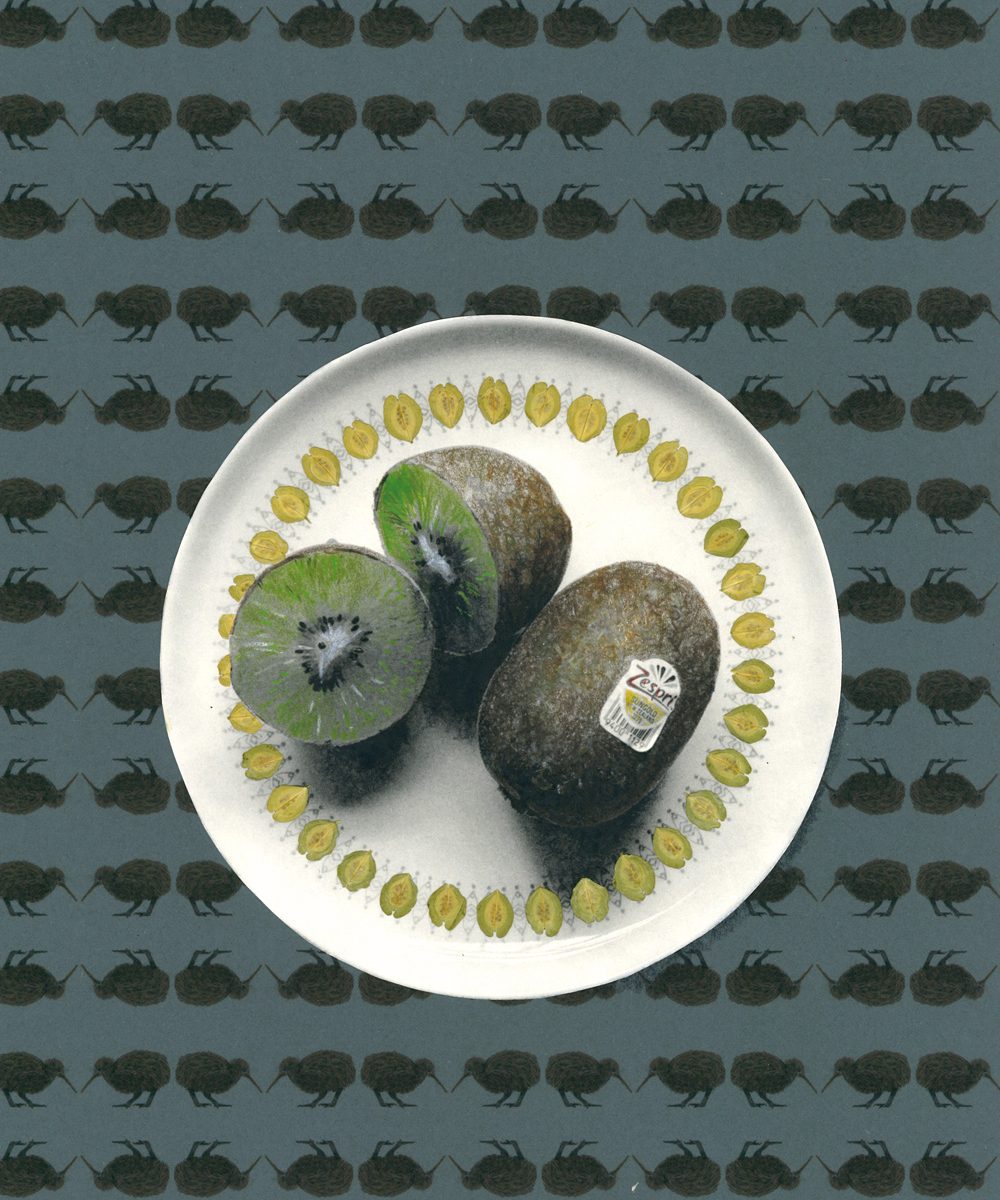 Kiwis liegen auf einem Teller